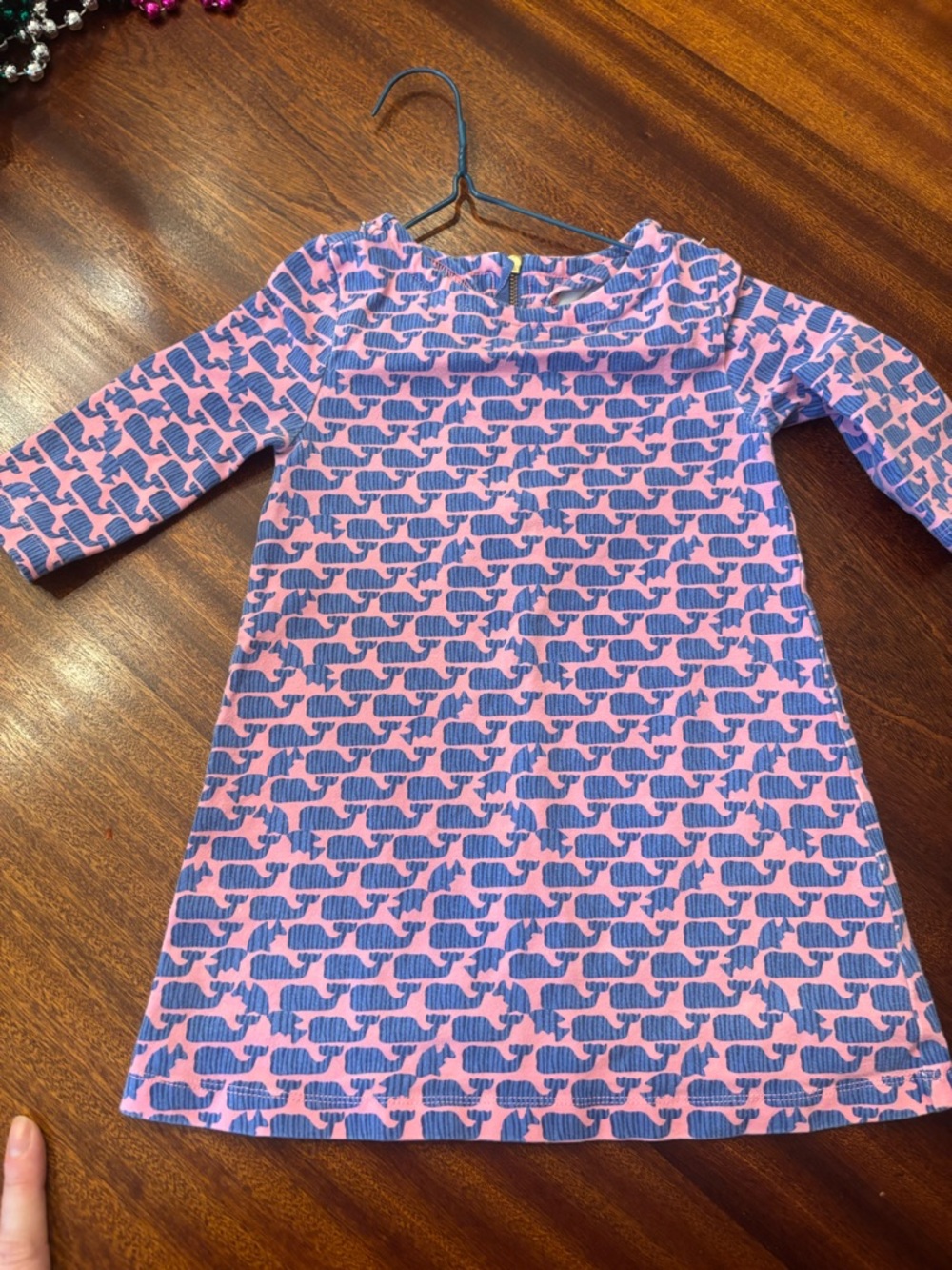 Vineyard Vines Pink and Blue Whale Print Girls' Dress